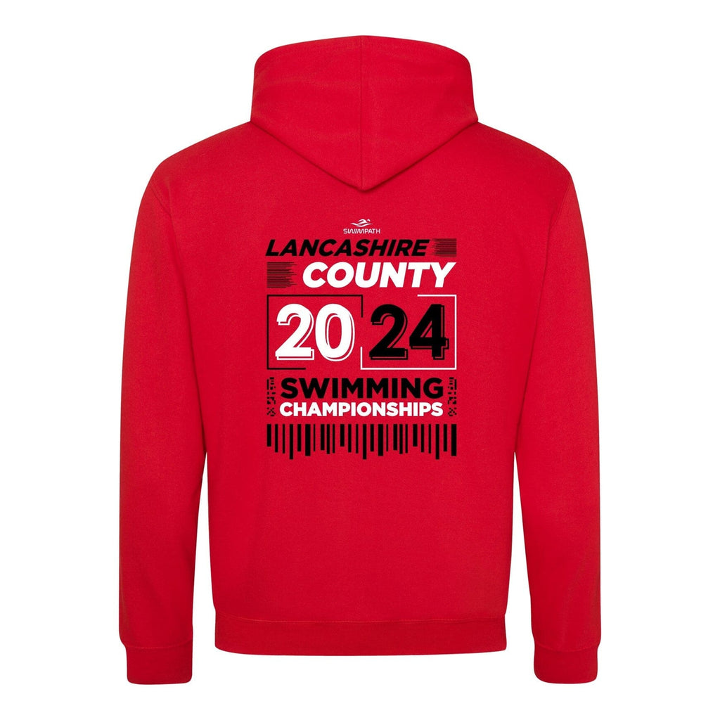 Lancashire County ASA County Championships 2024 Hoodie Fire Red/Arct