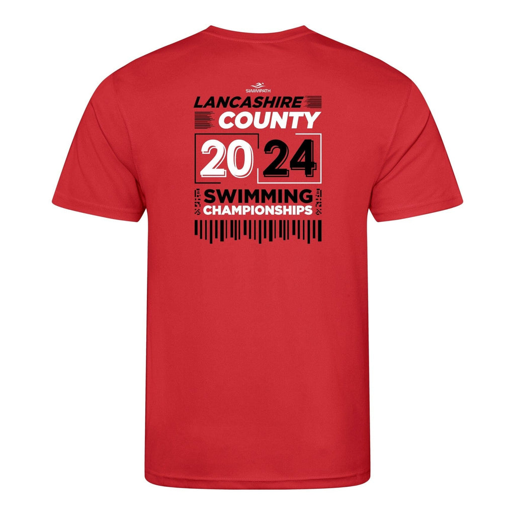 Lancashire County ASA County Championships 2024 TShirt Fire Red