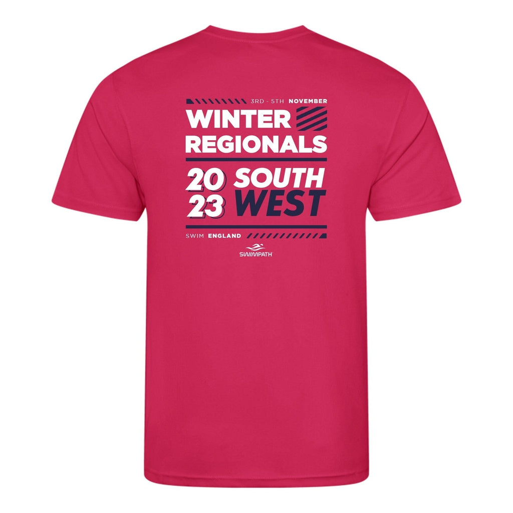 Swim England South West Winter Regionals 2023 TShirt Hot Pink SwimPath