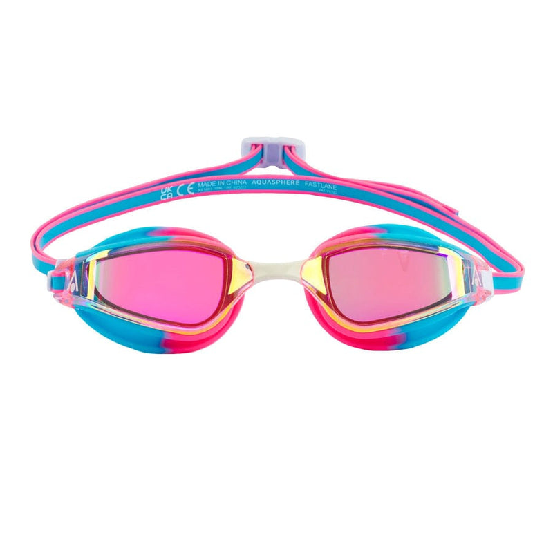 Aqua Sphere Fastlane Titanium Mirror Goggles - Pink/Blue-Goggles-Aqua Sphere-SwimPath