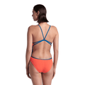 Arena Women's Team Swimsuit Lace Back Solid - Coral/Blue-Swimsuit-Arena-SwimPath