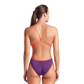 Arena Women's Team Swimsuit Lace Back Solid - Plum/Coral-Swimsuit-Arena-SwimPath