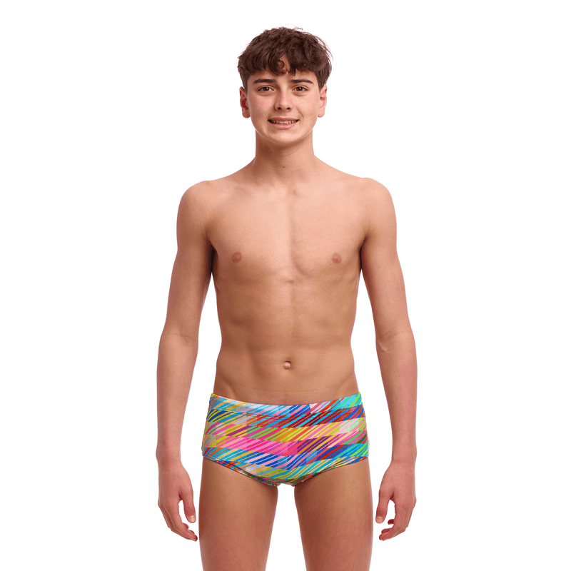 Funky Trunks Static Stack Boy's Sidewinder Trunks