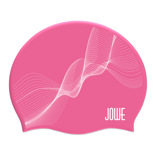 Jowe Wireframe Silicone Suede Swimming Cap - Pink-Swimming Caps-Jowe-SwimPath