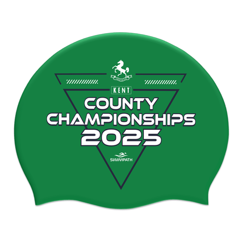 Kent County ASA County Championships 2025 Silicone Suede Swimming Cap - Kelly Green-Event-Kent-SwimPath