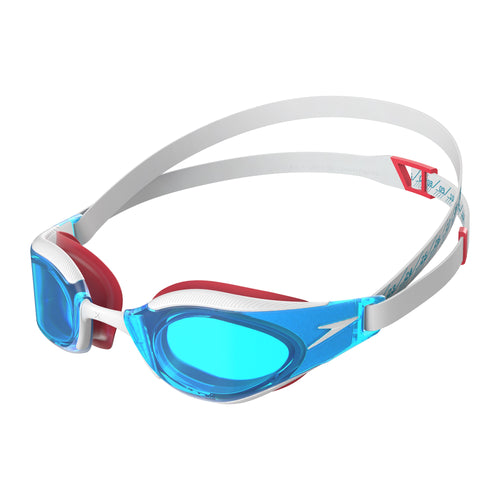 Speedo Fastskin Hyper Elite Goggles - Blue / White / Red-Goggles-Speedo-SwimPath