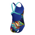 Speedo Girls' Digital Printed Powerback Swimsuit - Blue/Purple-Swimsuit-Speedo-SwimPath