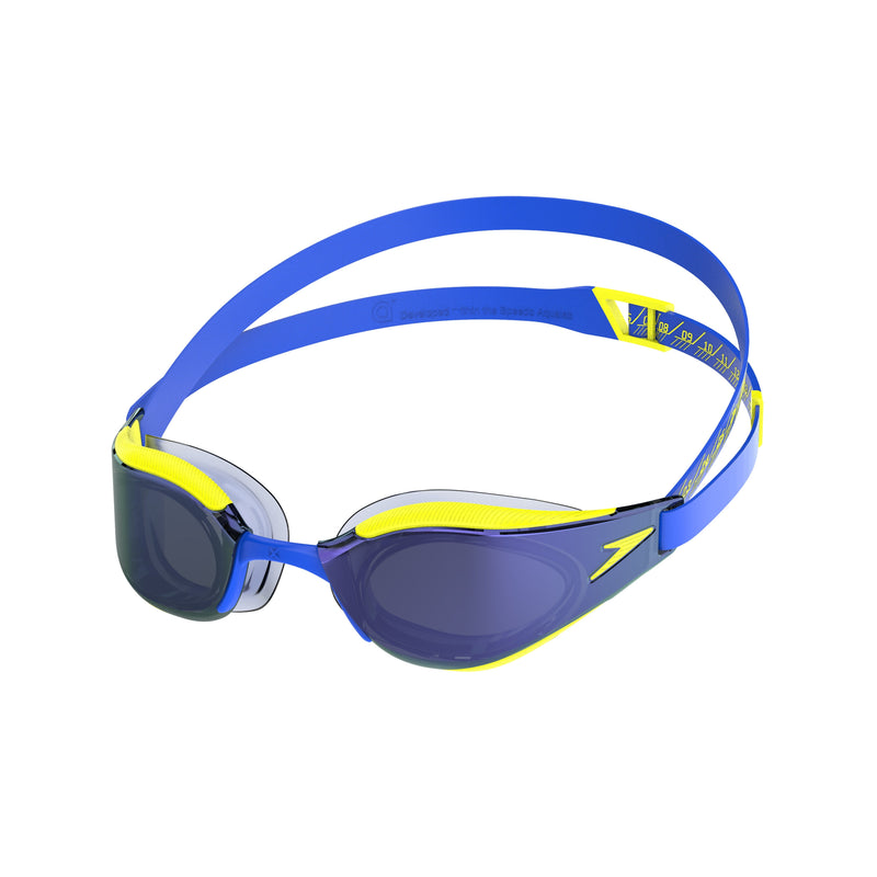 Speedo Hyper Elite Mirror Goggles - Blue/Yellow-Goggles-Speedo-SwimPath