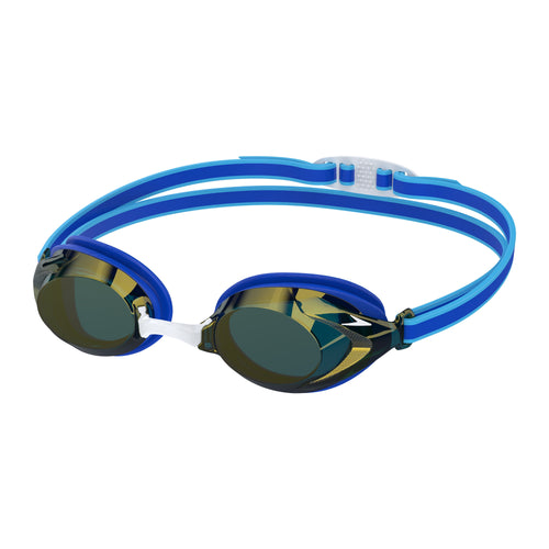 Speedo Junior Vanquisher 3.0 Mirror - Cobalt Pop/Cobalt/Gold Mirror-Goggles-Speedo-SwimPath