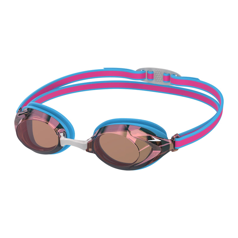 Speedo Junior Vanquisher 3.0 Mirror - Picton Blue/Vermillion-Goggles-Speedo-SwimPath