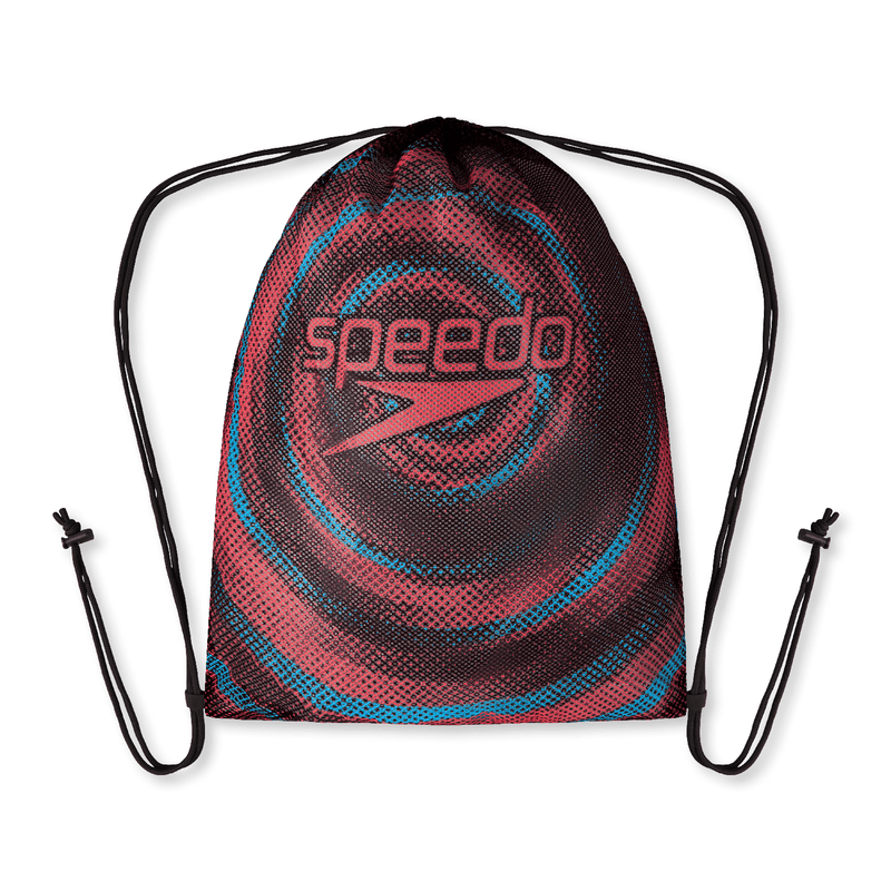 Speedo Printed Mesh Bag - Red/Blue-Bags-Speedo-SwimPath