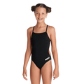 Arena Girls Team Swimsuit Challenge Solid - Black/White-Swimsuit-Arena-SwimPath