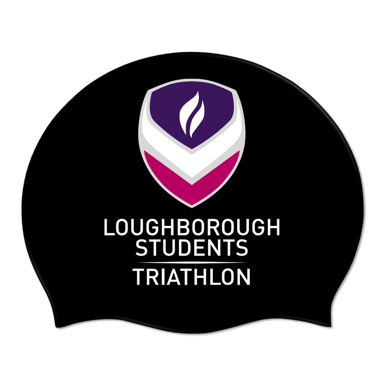 Loughborough Triathlon Club Silicone Swimming Cap - Black-Team Kit-Loughborough Triathlon-SwimPath