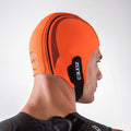 Zone3 Neoprene Swim Cap - High Vis Orange-Swimming Caps-Zone3-SwimPath